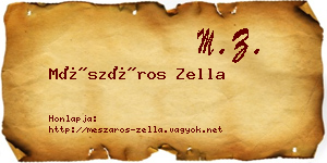 Mészáros Zella névjegykártya