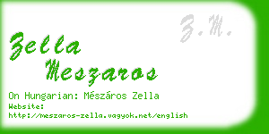 zella meszaros business card