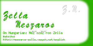zella meszaros business card